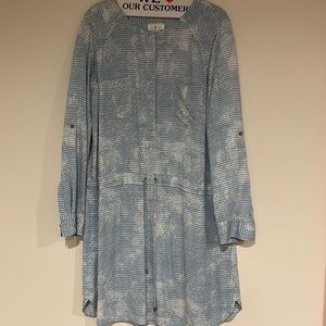 Blue and white lightweight summer dress